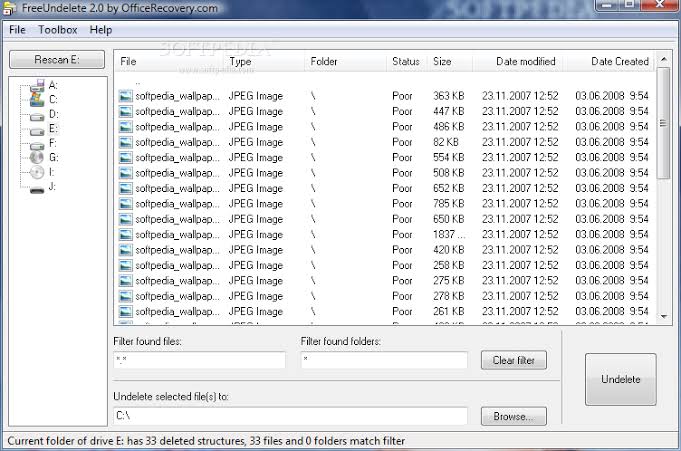 free undelete file recovery software