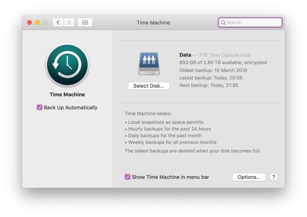 macos time machine