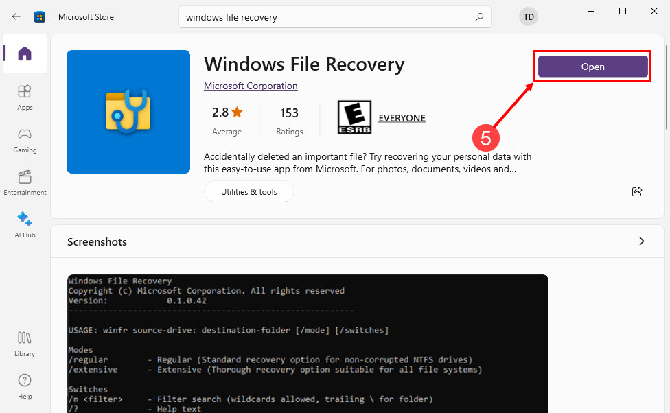 Windows File Recovery