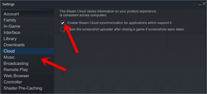 restore steam cloud game data