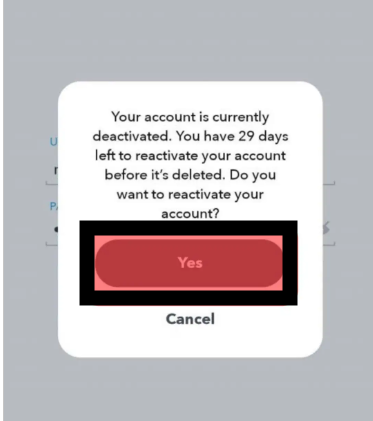 reactivate snapchat account