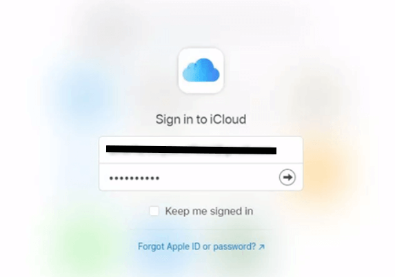 sign in to iCloud