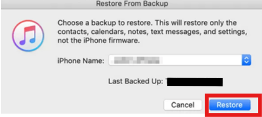 use iTunes to recover memories from snap