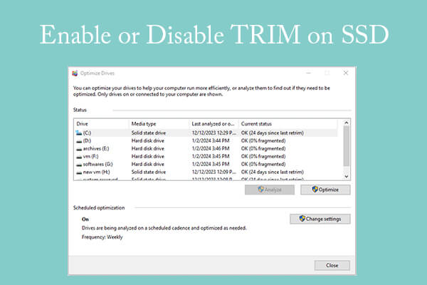 enable trim on ssd