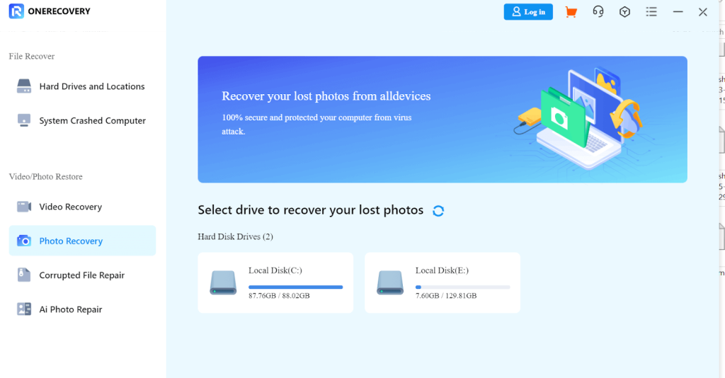 onerecover photo recovery