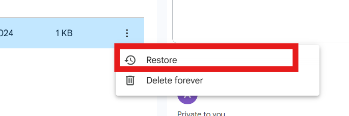 Restore Deleted File from Google Drive Trash