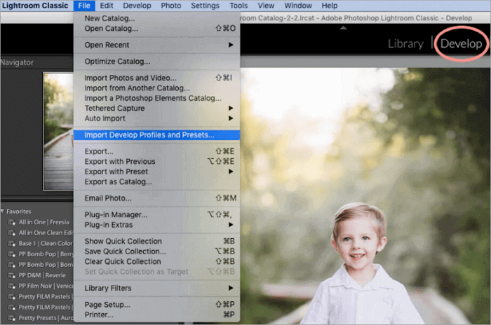 add filter to repair overexposure photos