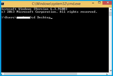 enter this command: cd Desktop