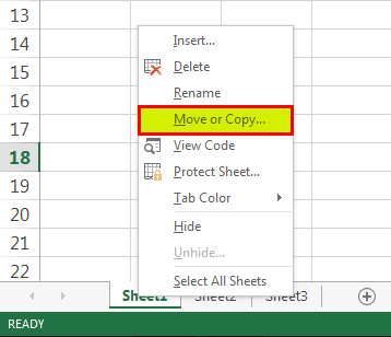 excel move or copy button