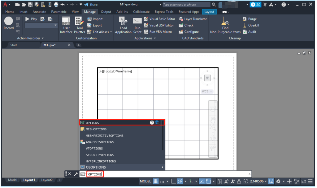 locate files in autocad