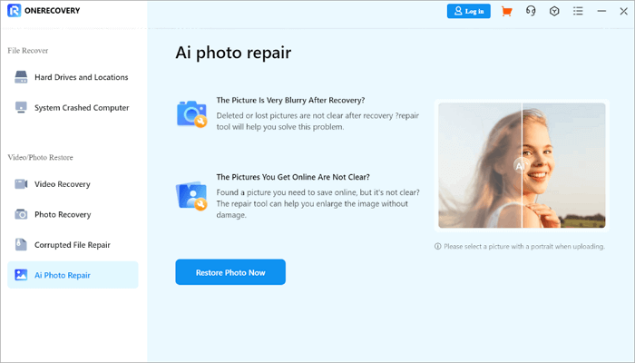 onerecovery ai photo repair