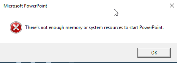 Out of Memory ppt error