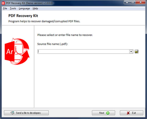 pdf recovery kit tool