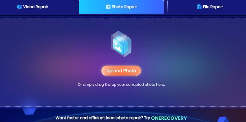 photo repair using ONERECOVERY