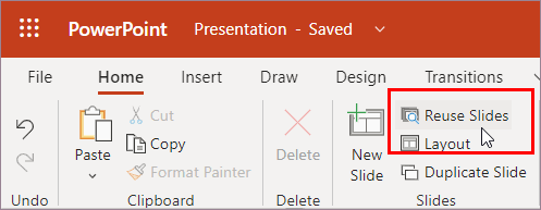 Reuse slides