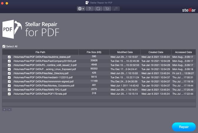 stellar pdf repair software