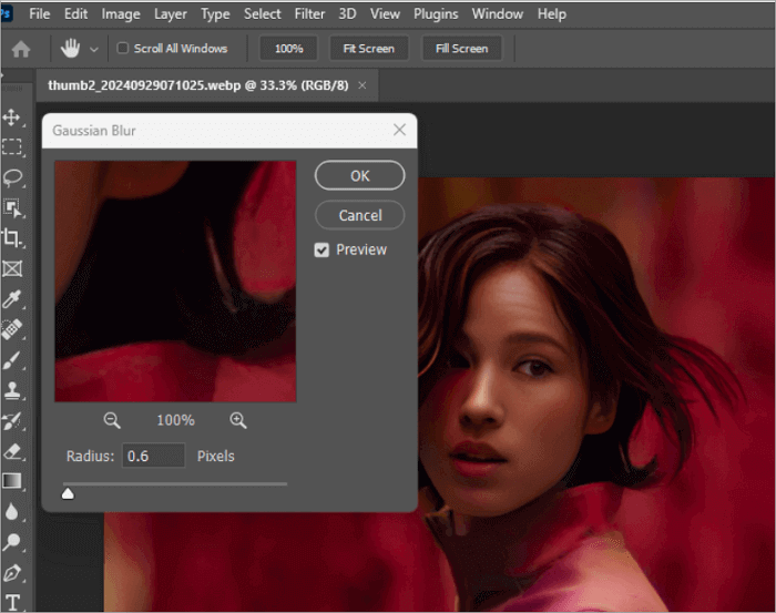 unpixelate image with gaussian blur