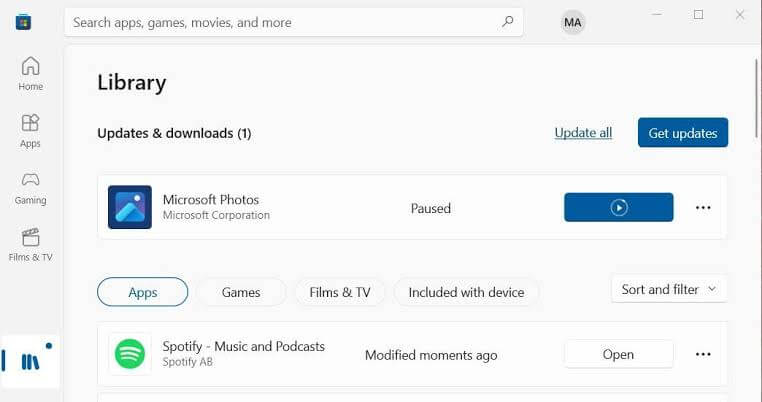 update microsoft photos app