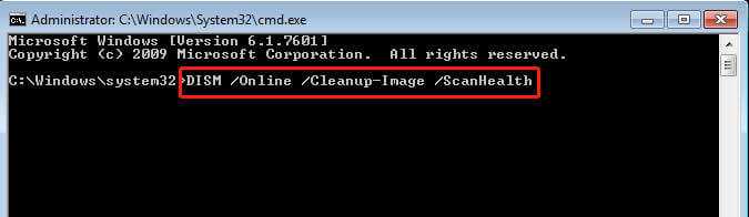 use dism scan to fix zip file is invalid