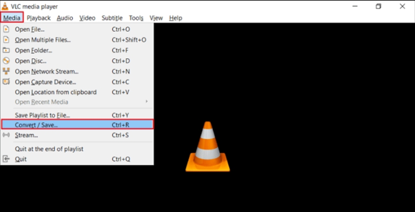 vlc media player convert and save button