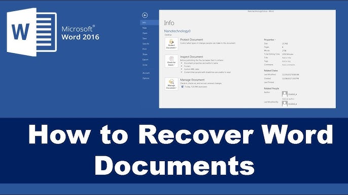 word document recovery