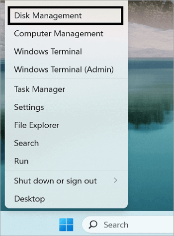 launch disk management on windows