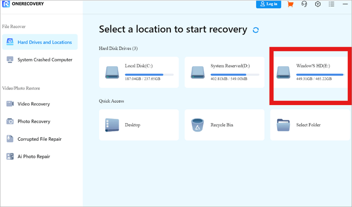 onerecovery file scanning process
