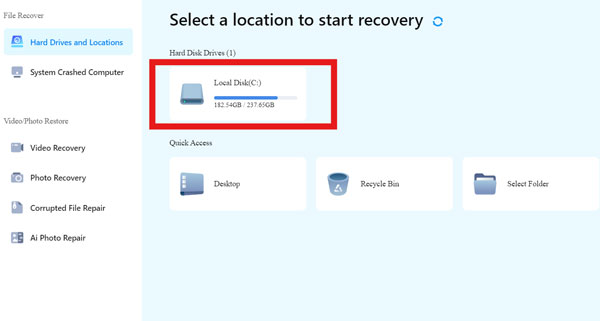 local disk onerecovery