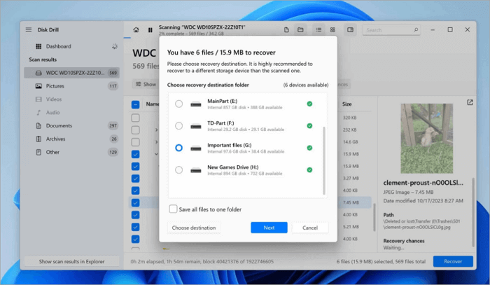 retrieve data from wd my passport