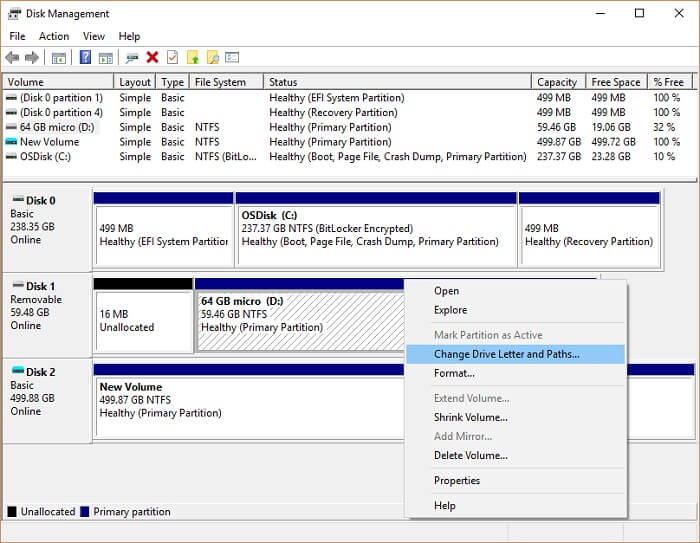 select change drive letter and paths.....