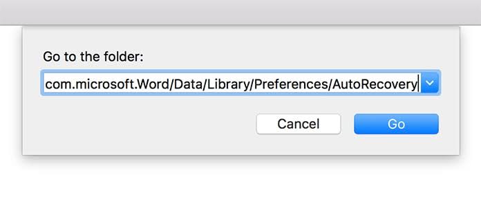 Recover Old Version of Word Documents Mac Using AutoRecovery