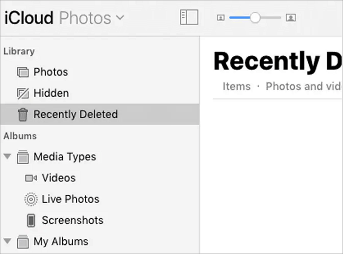 recover from deleted icloud photo