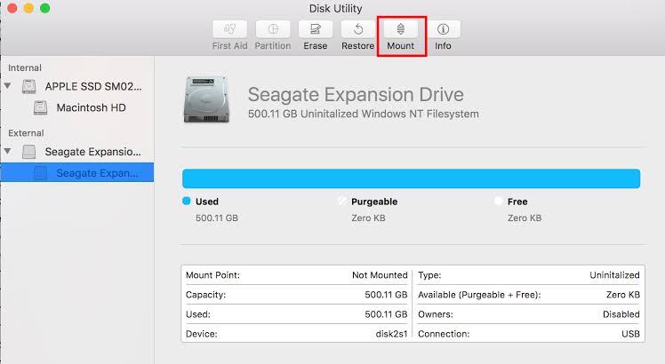 Use the Disk Utility to Fix Sandisk Not Showing Up On Mac