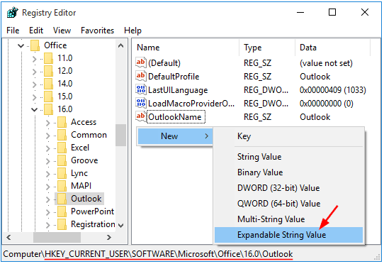 expandable string value