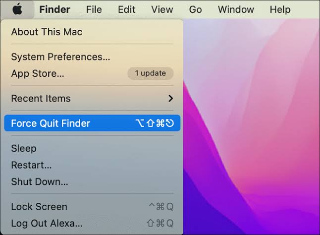 mac Force Quit Finder