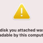 the disk you attach is not readable by this computer