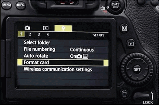 formatting an sd card for a camera