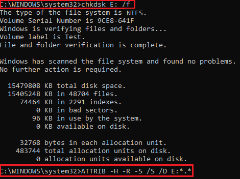 Use CMD to Unformat an SD Memory Card