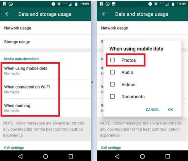 whatsapp download settings