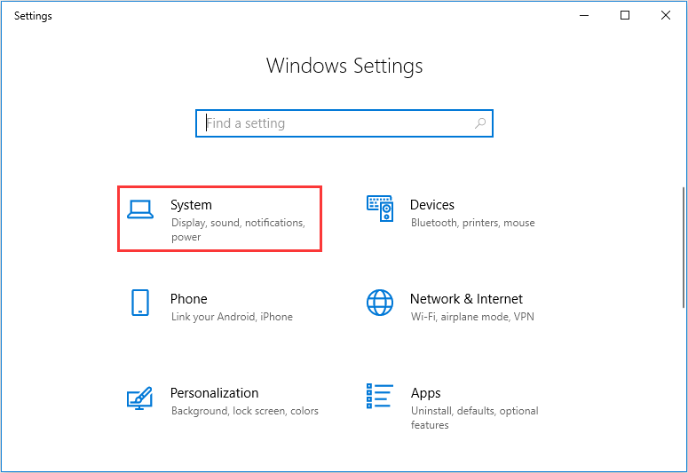 display settings