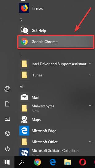 open google chrome to clear tmp files