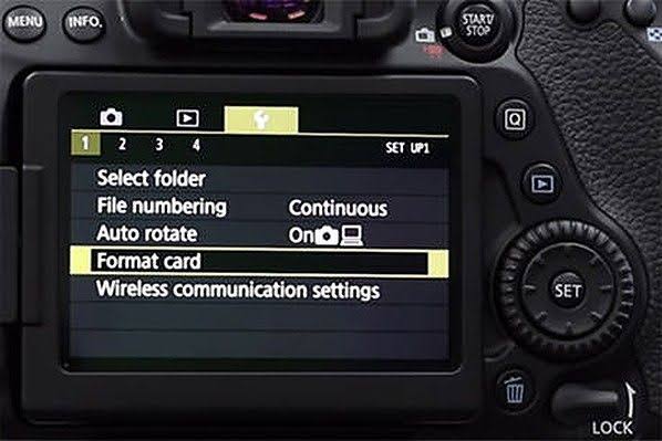 camera format sd card