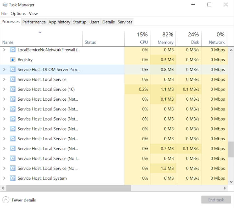 open task manager