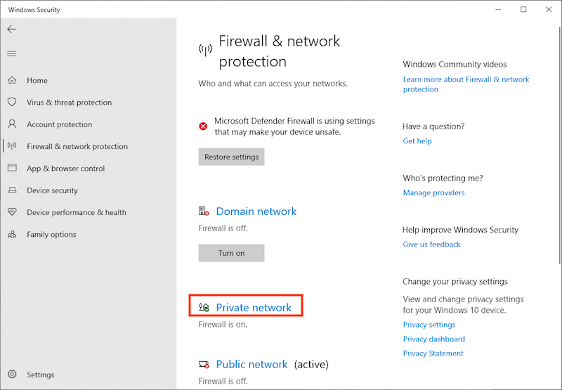 select private network