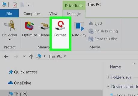 this pc format button